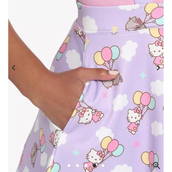 Hello Kitty X Pusheen Lavender Skirt with pockets women's small - Picture 7 of 10